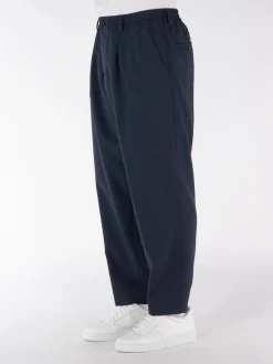 MARNI Pantaloni<PANTALONI CROP IN FRESCO LANA CON COULISSE Blu