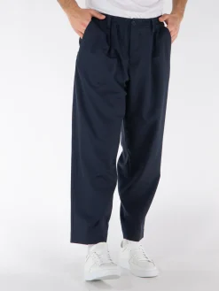 MARNI Pantaloni<PANTALONI CROP IN FRESCO LANA CON COULISSE Blu
