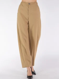 MARNI Pantaloni<PANTALONI CROP IN FRESCO LANA CON COULISSE Beige