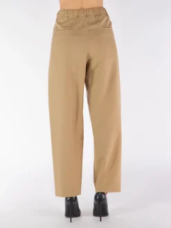 MARNI Pantaloni<PANTALONI CROP IN FRESCO LANA CON COULISSE Beige