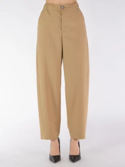 MARNI Pantaloni<PANTALONI CROP IN FRESCO LANA CON COULISSE Beige