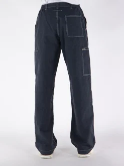 MM6 MAISON MARGIELA Pantaloni<PANTALONI DRITTI CON RICAMO Blu