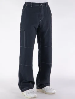 MM6 MAISON MARGIELA Pantaloni<PANTALONI DRITTI CON RICAMO Blu