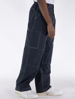 MM6 MAISON MARGIELA Pantaloni<PANTALONI DRITTI CON RICAMO Blu
