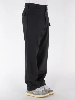 MARNI Pantaloni<PANTALONI IN FRESCO LANA CON TASCHE CARGO Nero