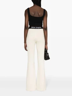 PALM ANGELS Pantaloni<PANTALONI SPORTIVI SVASATI Bianco