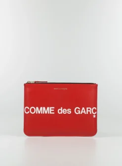 COMME DES GARCONS WALLET Pochette<POCHETTE HUGE LOGO UNISEX Rosso