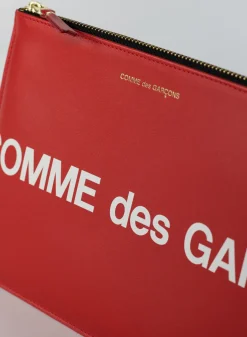 COMME DES GARCONS WALLET Pochette<POCHETTE HUGE LOGO UNISEX Rosso
