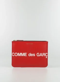 COMME DES GARCONS WALLET Pochette<POCHETTE HUGE LOGO UNISEX Rosso