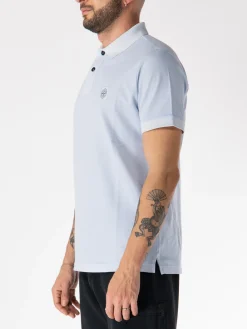 STONE ISLAND Polo<POLO A MANICE CORTE CON PATCH LOGO Azzurro