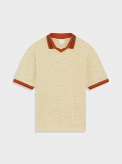 DRÔLE DE MONSIEUR Polo<POLO AJOURE Arancione, Beige, Marrone