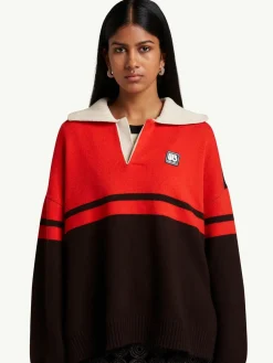 WALES BONNER Polo<POLO CALM Beige, Nero, Rosso