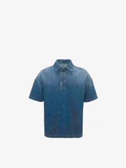 JW ANDERSON Polo<POLO IN DENIM Blu