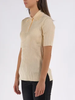 JIL SANDER Polo<POLO IN MAGLIA Beige