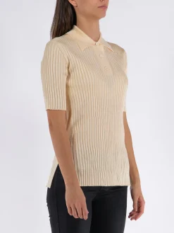 JIL SANDER Polo<POLO IN MAGLIA Beige