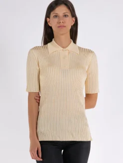 JIL SANDER Polo<POLO IN MAGLIA Beige