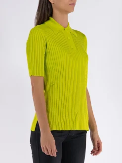 JIL SANDER Polo<POLO IN MAGLIA Giallo