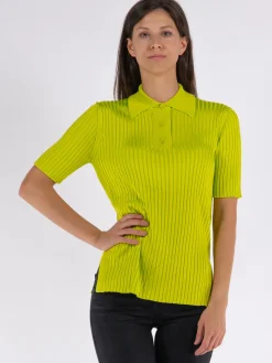 JIL SANDER Polo<POLO IN MAGLIA Giallo