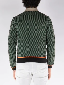 WALES BONNER Polo<POLO IN MAGLIA VALLEY Beige, Verde