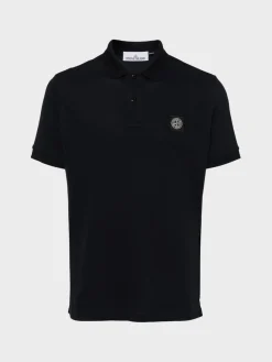 STONE ISLAND Polo<POLO IN PIQUET CON PATCH LOGO Blu