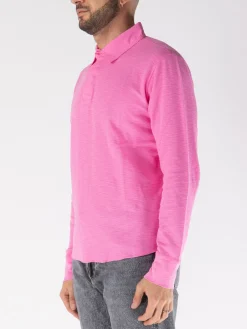 SUNFLOWER Polo<POLO LONGSEEVE RUGBY WAFFLE TEE Rosa