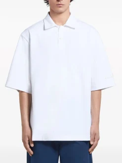 MARNI Polo<POLO OVERSIZE IN COTONE BIOLOGICO Bianco