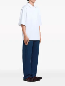 MARNI Polo<POLO OVERSIZE IN COTONE BIOLOGICO Bianco