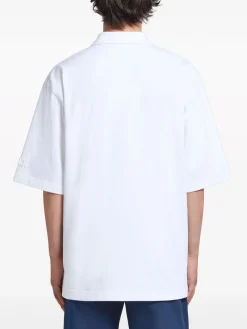 MARNI Polo<POLO OVERSIZE IN COTONE BIOLOGICO Bianco