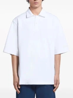 MARNI Polo<POLO OVERSIZE IN COTONE BIOLOGICO Bianco