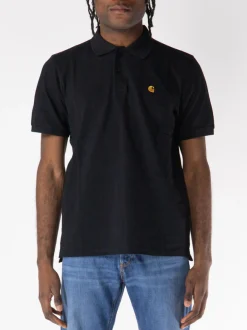CARHARTT WIP Polo<POLO S/S CHASE Nero