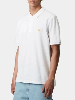 CARHARTT WIP Polo<POLO S/S CHASE Bianco