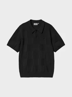 CARHARTT WIP Polo<POLO S/S CHECKER Nero