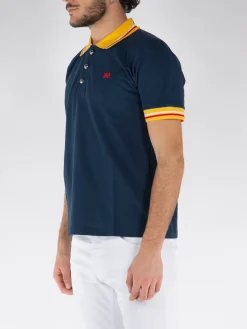 WALES BONNER Polo<POLO SUN Bianco, Blu, Giallo, Rosso