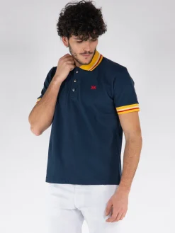 WALES BONNER Polo<POLO SUN Bianco, Blu, Giallo, Rosso
