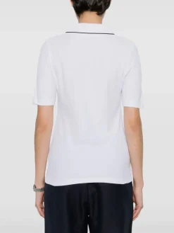 MONCLER Polo<POLO W LOGO PATCH Bianco