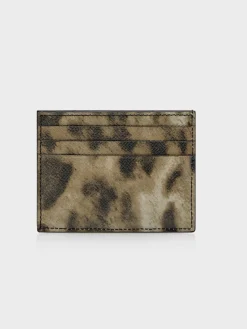 TOM FORD Portafogli<PORTACARTE LEOPARDATO Marrone, Nero