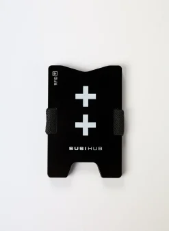 Portafogli<PORTACARTE DOUBLE-CROSS Bianco, Nero