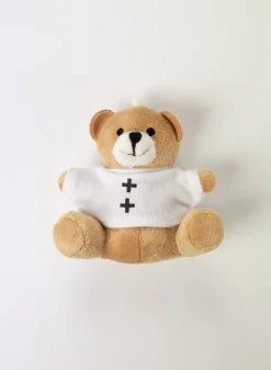 Portachiavi<PORTACHIAVI TEDDY BEARS Beige, Bianco