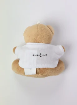 Portachiavi<PORTACHIAVI TEDDY BEARS Beige, Bianco