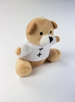 Portachiavi<PORTACHIAVI TEDDY BEARS Beige, Bianco