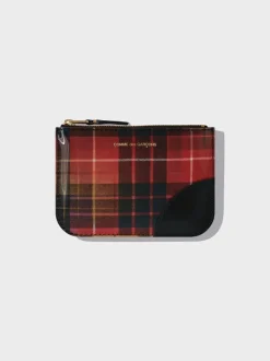 COMME DES GARCONS WALLET Portafogli|Portafogli<PORTAFOGLIO LENTICULAR TARTAN UNISEX Bianco, Nero, Rosso