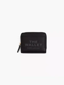 MARC JACOBS. Portafogli<PORTAFOGLIO THE LEATHER MINI COMPACT Nero