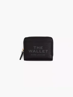 MARC JACOBS. Portafogli<PORTAFOGLIO THE LEATHER MINI COMPACT Nero