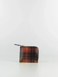 COMME DES GARCONS WALLET Portafogli|Portafogli<PORTAFOGLIO WALLET LENTICULAR TARTAN Giallo, Rosso