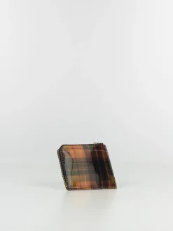 COMME DES GARCONS WALLET Portafogli|Portafogli<PORTAFOGLIO WALLET LENTICULAR TARTAN Giallo, Rosso