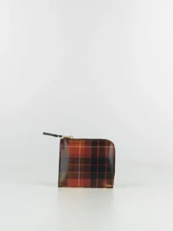 COMME DES GARCONS WALLET Portafogli|Portafogli<PORTAFOGLIO WALLET LENTICULAR TARTAN Giallo, Rosso
