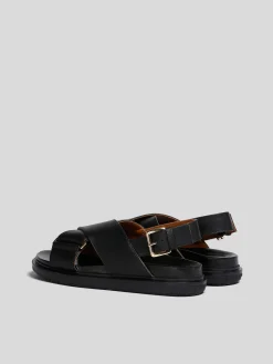 Sandali<SANDALI FUSSBETT Nero