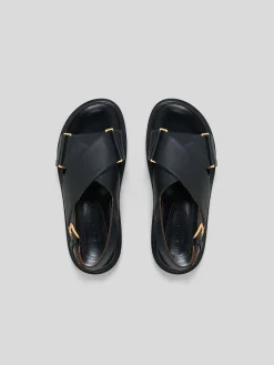Sandali<SANDALI FUSSBETT Nero