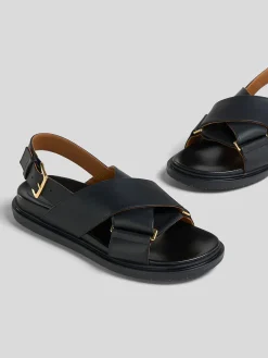 Sandali<SANDALI FUSSBETT Nero