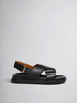 Sandali<SANDALI FUSSBETT Nero